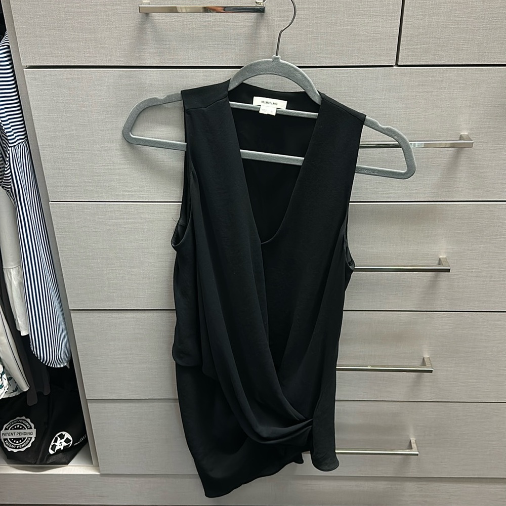 Helmet Lang black drape top size small